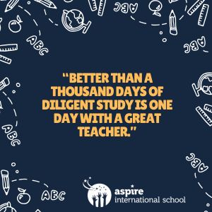 better than a thousand days of diligent study is one day with a great teacher.